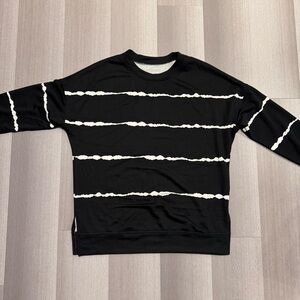 Black and White Striped Long Sleeve